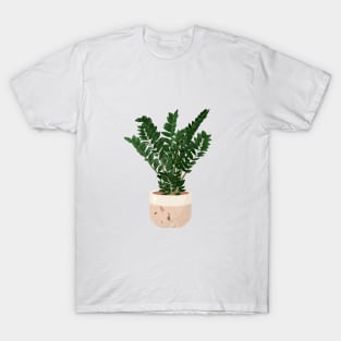 ZZ plants illustration, potted plant art T-Shirt